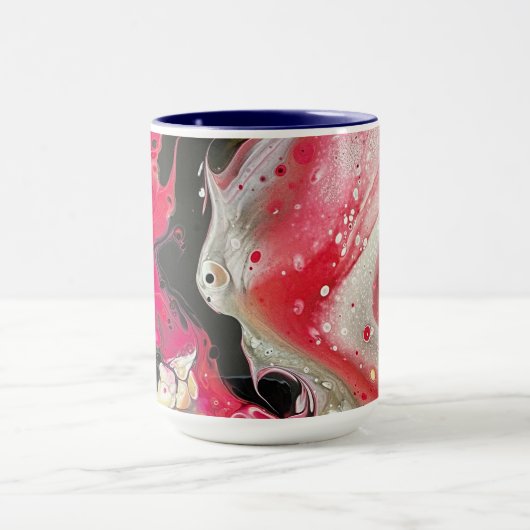 Tasse in Rosa, Schwarz und Gold (Zentrum)