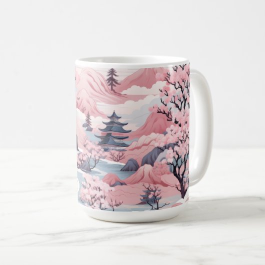 Tasse in rosa und grau (VorderseiteRechts)
