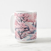 Tasse in rosa und grau (Vorderseite Links)