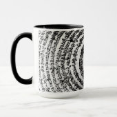 Tasse, Indien, OM Mani padme Summen Tasse (Links)