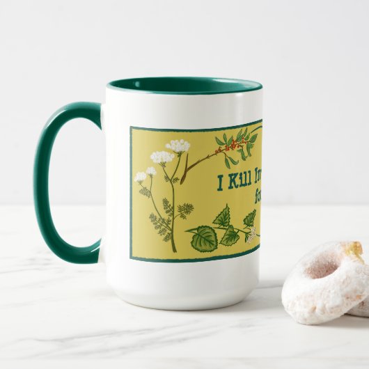Tasse invasiver Pflanze (Mit Donut)