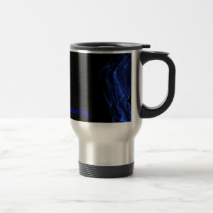 Tasse, irgendetwas... mit blauem Feuer... Reisebecher
