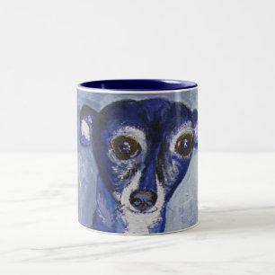 Tasse, italienischer Windhund-Hundekunst Zweifarbige Tasse