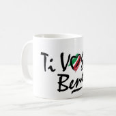 Tasse: Italienisches Ti voglio bene Kaffeetasse (Vorderseite Links)