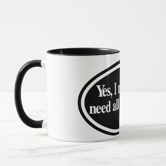 Tasse "Ja, ich brauche alles Garn" (Links)