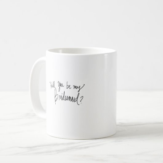 Tasse Jackie M. Custom Bridesmaid (Vorderseite Links)