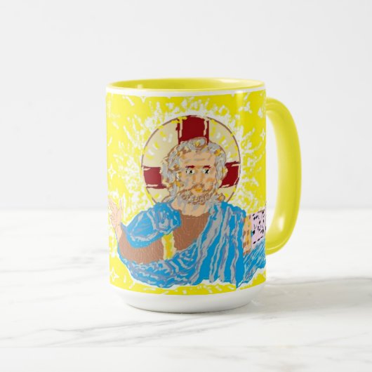 Tasse: Jesus Christus mit griechischem Kreuz Tasse (VorderseiteRechts)