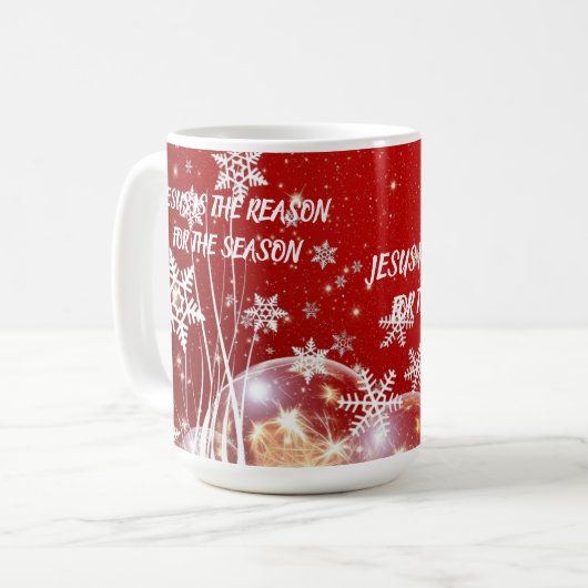 Tasse Jesus ist der Grund für die Jahreszeit (Vorderseite Links)
