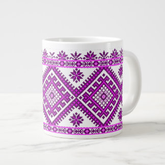 Tasse Jumbo Ukrainische Lila Stickerei