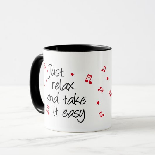 Tasse "Just relax" (Vorderseite Links)