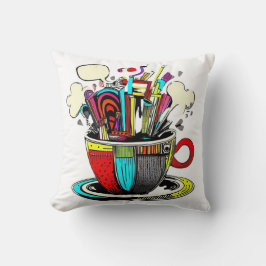 Tasse Kaffee Abstrakt grafisch Kissen