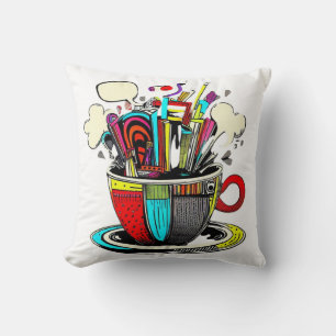 Tasse Kaffee Abstrakt grafisch Kissen