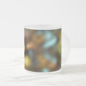 Tasse Kaffee Cup, farbenfrohe Leuchten hinter Glas (VorderseiteRechts)