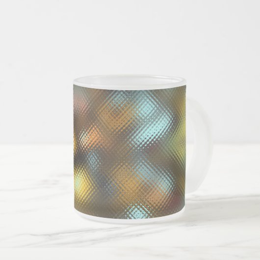 Tasse Kaffee Cup, farbenfrohe Leuchten hinter Glas (VorderseiteRechts)
