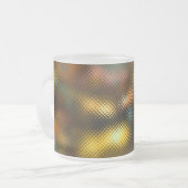 Tasse Kaffee Cup, farbenfrohe Leuchten hinter Glas (Vorderseite Links)