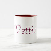 Tasse Kaffee des persönlichen Namens (Vettie) (Mittel)