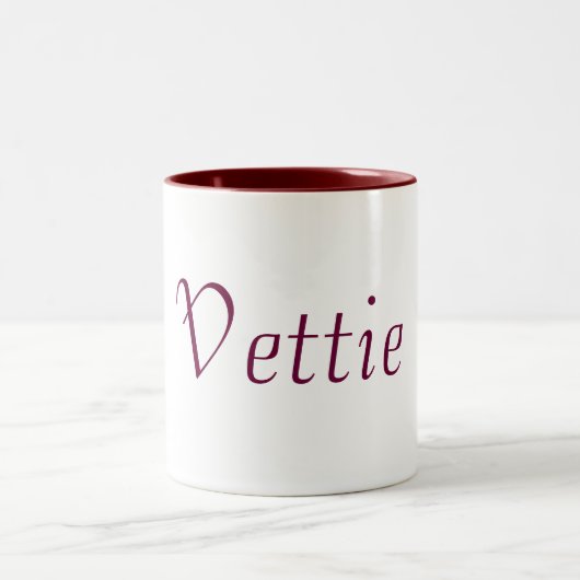 Tasse Kaffee des persönlichen Namens (Vettie) (Mittel)