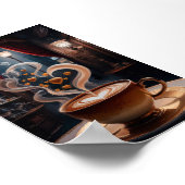 Tasse Kaffee, digitale Download-Kunst Poster (Ecke)