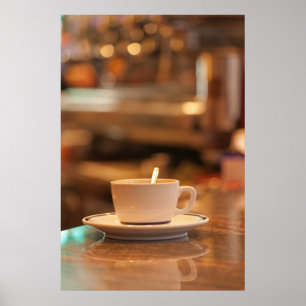 Tasse Kaffee in einem Café Poster
