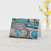 Tasse Kaffee Karte (Gelbe Blume)