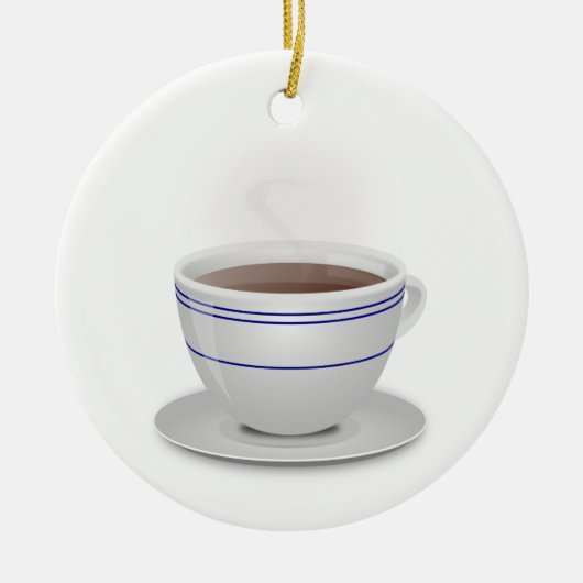 Tasse Kaffee Keramik Ornament (Vorne)