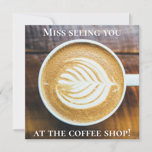 Tasse Kaffee Latte mit Leaf-Form Schaumstoff auf H Karte (Vorderseite)