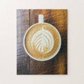 Tasse Kaffee Latte mit Leaf-Form Schaumstoff auf H Puzzle (Vertikal)