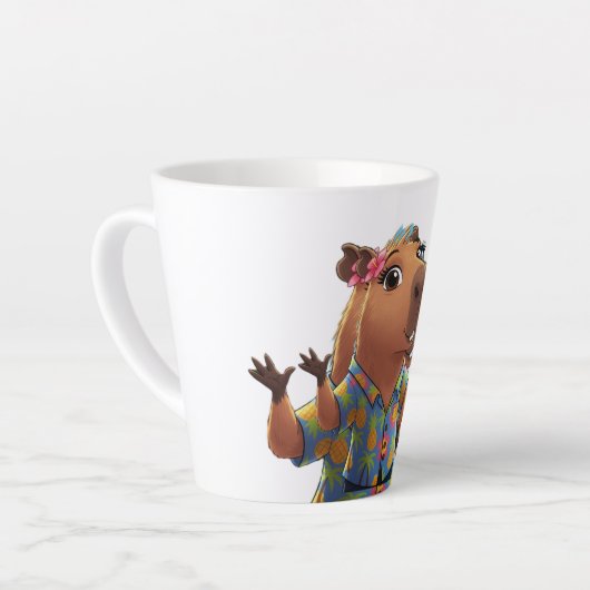 Tasse Kaffee lustige Capybara (Linke Ecke)