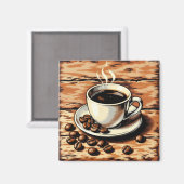 Tasse Kaffee Magnet (Vorderseite/Rückseite)