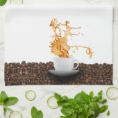 Tasse Kaffee mit Schlag Geschirrtuch (Gefaltet)
