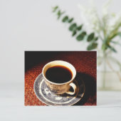 Tasse Kaffee Postkarte (Stehend Vorderseite)