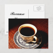 Tasse Kaffee Postkarte (Vorne/Hinten)
