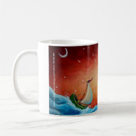 Tasse, Kaffee, Segeln, Welle, Vogel Kaffeetasse