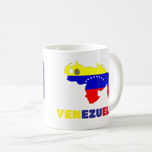 Tasse Kaffee Tasse I Liebe Venezuela, kundenspezif (VorderseiteRechts)