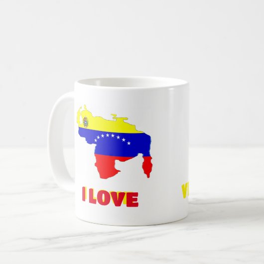 Tasse Kaffee Tasse I Liebe Venezuela, kundenspezif (Vorderseite Links)