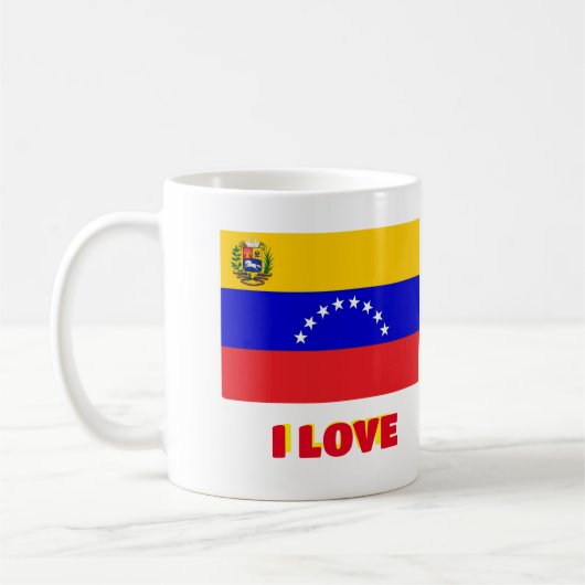 Tasse Kaffee Tasse I Liebe Venezuela, kundenspezif (Links)