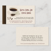 Tasse Kaffee- und Kaffeebohnen Herz Visitenkarte (Vorne/Hinten)