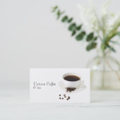 Tasse Kaffee-und Tee-Visitenkarte Visitenkarte (Stehend Vorderseite)