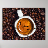 Tasse Kaffeemaschine Liebe Typografie Poster (Vorne)