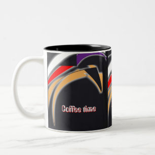 Tasse Kaffeezeit mit digitalem Stammesdesign