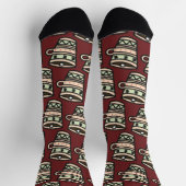 Tasse Kakao mit Marshmallow-Muster Socken (Oben)