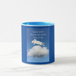 Tasse, Kaninchen, Schaltjahr-Extratag, zum wild zu Tasse