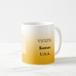 Tasse - Kansas Staat Karte mit Stadt