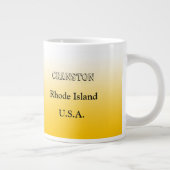 Tasse - Karte des Bundesstaates Rhode Island mit S (Rechts)