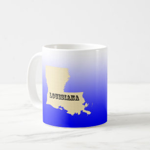 Tasse - Karte des US-Bundesstaates Louisiana mit S