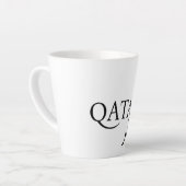 Tasse-Katar-ق ر - Weiß/ml Latte Tasse (Linke Ecke)
