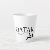 Tasse-Katar-ق ر - Weiß/ml Latte Tasse (Vorderseite)