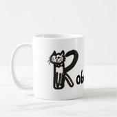 Tasse - Katzenbrief R mit Namen (Links)