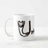 Tasse - Katzenbrief U mit Name (Links)