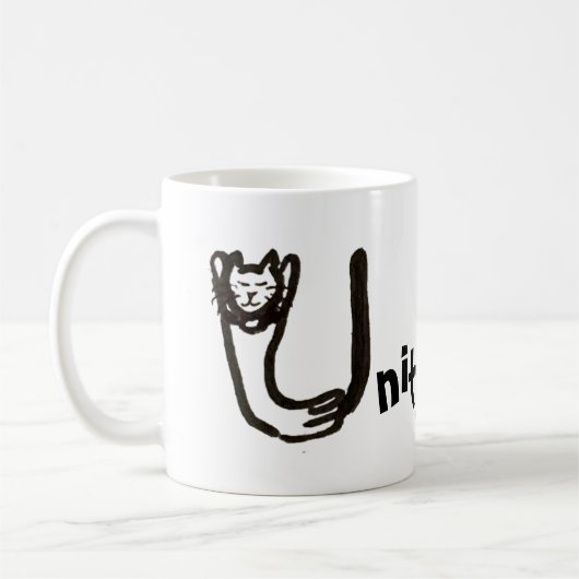 Tasse - Katzenbrief U mit Name (Links)